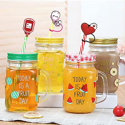 Reusable Spill Proof Silicone Straw Cover, Cute Cartoon Shaped