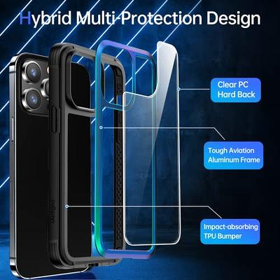 Juntone Clear for iPhone 15 Pro Max Case with Sliding Camera Cover,  [Military Drop Protection] [Non-Yellowing] Slim Professional Shockproof for  iPhone