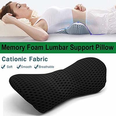 Comfort Car Pillows Long term Driving seat support Lumbar Support Back Pain  Pillow Memory Foam Massage Breathable back cushion