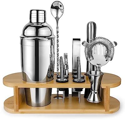 Cocktail Shaker Set with Bamboo Stand, 12-Piece Bartender Kit with Stainless  Steel Bar Accessories, Gifts for Men Dad Cocktail Lovers, Home Essentials Bar  Set Drink Mixer Set with Cocktail Recipes - Yahoo