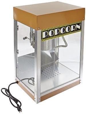 Galaxy 8 oz. Black Popcorn Machine / Popper - 120V