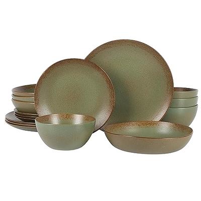 vancasso 12-Piece Overlap Glaze Dinnerware Set, Service for 4 - On