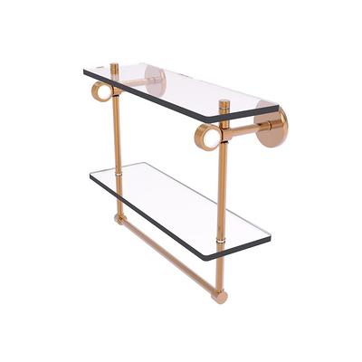 Allied Brass 22 Inch Double Glass Shelf with Towel Bar - Yahoo Shopping