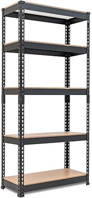 PrimeZone Storage Shelves 5 Tier Adjustable Garage Storage Shelving, Heavy  Duty Metal Storage Utility Rack Shelf Unit for Warehouse Pantry Closet  Kitchen, 28 x 12 x 59, Black