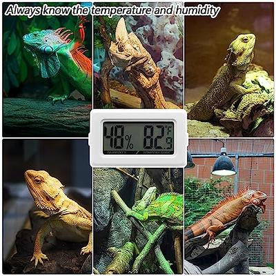 Mini Reptile Terrarium Thermometer Hygrometer with Probe Reptile Thermometer  and Humidity Gauge Digital Pet Thermometer with Fast Readout for Turtles  Lizards Care Aquariums (White) - Yahoo Shopping