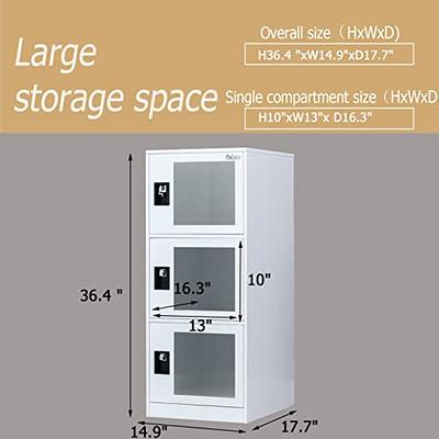 3 Door Vertical Stackable Storage Cabinet with Lock,Anti-Failing Device,  Metal Lcoker,Organizer for Office, Home, Gym, School,Employee,Kids. (White)