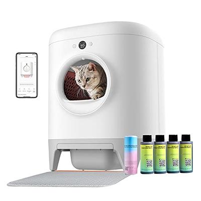 Self-Cleaning Cat Litter Box, Automatic Cat Litter Box for Multi Cats, Extra  Large Smart Litter Box with Mat & Liner, APP Control/Safety Protection/Odor  Removal