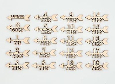 Unfinished Wood, 3-in, 4mm Thick, Number, Number 2