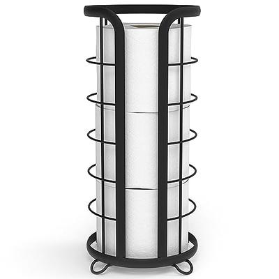 BROOKSTONE, Trending Black Toilet Paper Holder, Freestanding Bathroom  Tissue Organizer, Minimalistic Storage Solution, Modern & Stylish Design  Holds MEGA Rolls