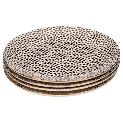 Thyme & Table Dinnerware Black and White Dot Dinner Plates, 4 pack - Yahoo  Shopping