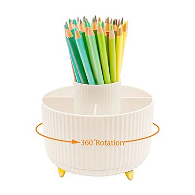 NOLITOY 3pcs Rotating Pen Holder Compartment Pencil Cup Art Supplies  Storage Cosmetic Brush Holder Pen Cup Crayons for Kids Marker Organizer for  Kids