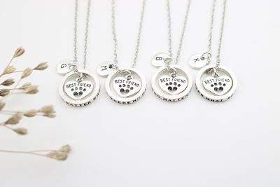 4 Best Friends Gifts, Matching Necklaces For Bff, Long Distance