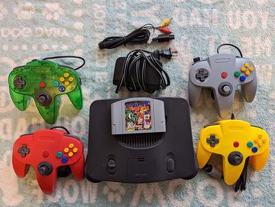Complete Original Nintendo 64 Console With up to 4 Controllers and Cables 