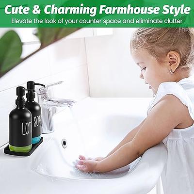 Gaussra Kitchen Soap Dispenser Set with Silicone Tray - Brushed