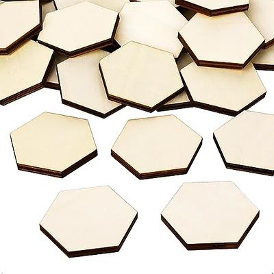 50pcs Hexagon Unfinished Blank Wood Pieces Wood Slices Wood Chips  Embellishments for DIY Crafts, Home Decoration, Painting Board Games, Early  Childhood Education, etc