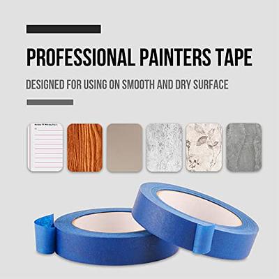 Lichamp Blue Painters Tape 2 inches Wide, Bulk 4 Pack Original Blue Masking  Tape, 1.95 inch x 55 Yards x 4 Rolls (220 Total Yards)