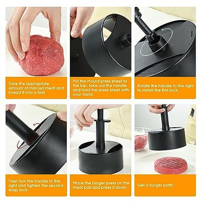 Hamburger Meat Press Maker Stainless Steel Burger Press Round Burger Smasher  Non-Stick Press Mould Maker