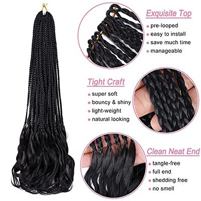 French Curl Crochet Braids 22 Inch 6 Packs Goddess Box Braids Crochet Hair  Pre Looped French Curly Braiding Hair Crochet Box Braids With Curly Wavy  Ends Synthetic Hair Extensions (#1B) - Yahoo Shopping