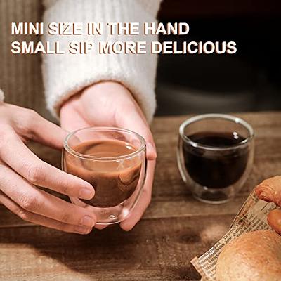 2-pack 12 Oz Espresso Cups With Handle,espresso Shot Glasses,clear Expresso  Coffee Cups,double Wall Insulated