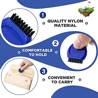 RITHIOX 2Pcs Golf Club Brush with Groove Cleaner Spike Nylon