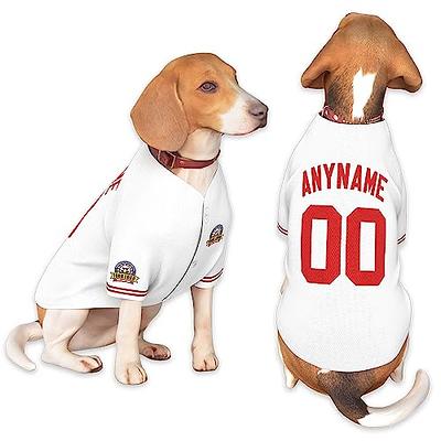 Custom Dog Baseball Jersey with Name Number Logo for Small Pet  Dogs-Personalized Dog Shirts