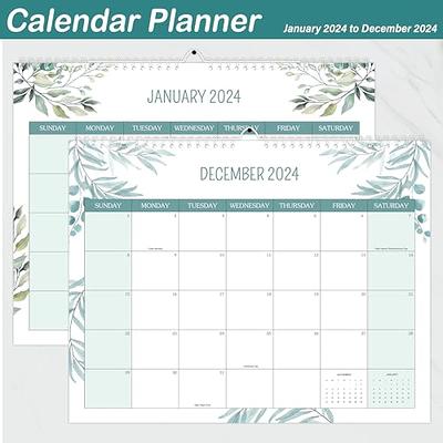 2024 Monthly & Weekly Planner: Large 12 Months Calendar from January to  December 2024 with Federal Holidays. Cat Cover. - Yahoo Shopping