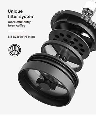 BENFUCHEN Portable French Press Coffee Maker Car-Go Vacuum Insulated Travel French  Press Mug, Hot/Cold Brew Coffee Press With Four-Layer Unique Filter Mesh  Stainless Steel Tea Press Single Serve - Yahoo Shopping