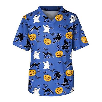 Plus size halloween sales scrub tops