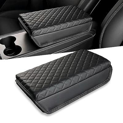 Car Armrest Cushion Cover Memory Foam Center Console Box Pad Protector  (White)