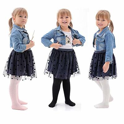 EPEIUS Toddler Girl Tights Baby Girls Seamless Cable Knit Leggings