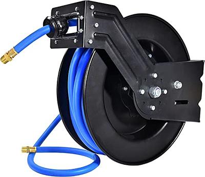 Aain AG40 Retractable Air Hose Reel, 1/2 Inch x 50' Ft Wall Mount