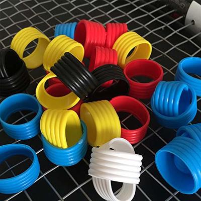 Leitee 10 Pcs Tennis Racket Silicone Racquet Grip Ring Racket Band Non Slip  Racket Rubber Ring Absorbent Overgrip in Place for Racquetball Badminton