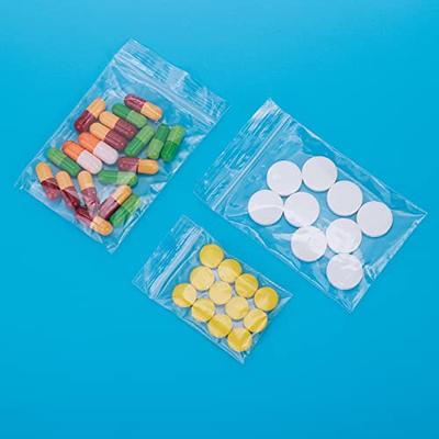 100pcs Mini Zip lock Bags Plastic Packaging Bags Small Plastic Zipper Bag  Ziplock Bag Ziplock Pill Packaging Pouches More Size