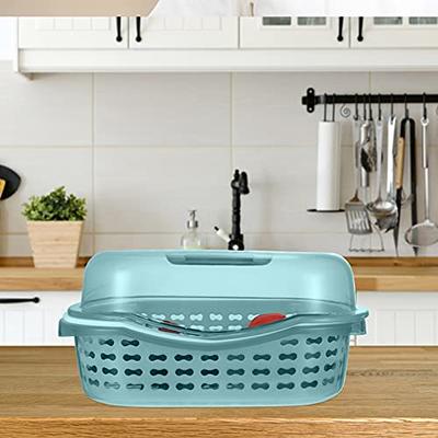 Dish Drainer Basket For Kitchen Utensil Drainer Basket With Tray