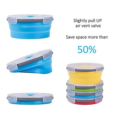 Dandat 12 Pack Silicone Collapsible Food Storage Containers 12 oz