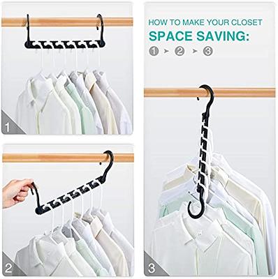 HOUSE DAY Space Saving Hangers Black, Smart Closet Organizer Space Saver,  Sturdy