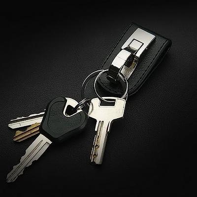 2 Pack - Secure Belt Clip Key Holder with Metal Hook & Heavy Duty