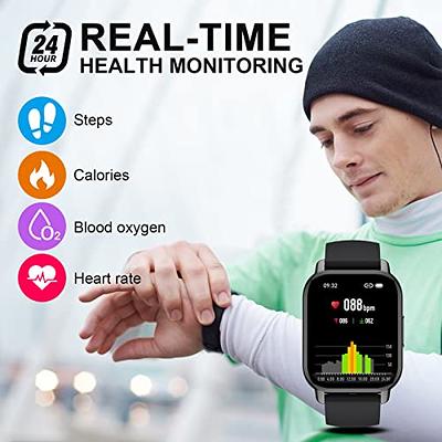 Smart Watch for Men Women Answer/Make Calls, 1.85 Smartwatch, Fitness  Watch with Heart Rate Sleep Monitor, Step Counter, 100+ Sports, IP68  Waterproof