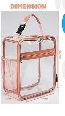 A.TO.Z.MONS Clear Lunch Bag, Clear Lunch Box transparent bag Stadium  Approved Clear Lunch Bag for Men and Women, 9X5X10.5(Pink) - Yahoo  Shopping