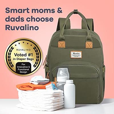 Best Diaper Bag Backpack, Leather Moms & Dads Diaper Bag for Baby Shower  Gifts, Baby Bag for Baby Registry, Hospital Bag as Mom Holiday Gift 