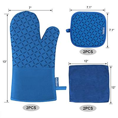  Extra Long Silicone Oven Mitts Heat Resistant 500