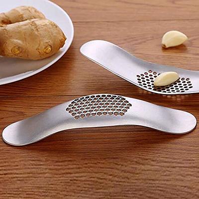 Stainless Steel Garlic Press Masher, Home Use Garlic Peeler Crusher Mincer  And Garlic Chopper