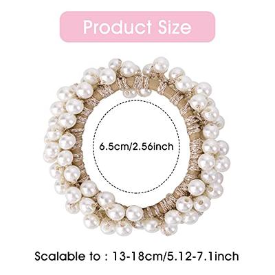 Brown Girls Hair Jumbo Pearl Elastic Ponytail Holder