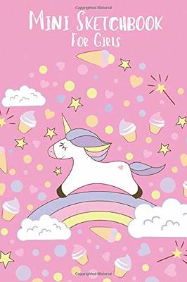 Unicorn Sketchbook and Journal: Cute Unicorn Sketchbook for Girls Blank  Paper for Drawing, Doodling