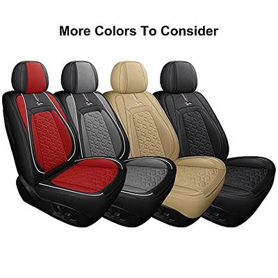TAPHA Executive Leatherette Car Seat Cover & Cushion Set, Breathable and  Water-Resistant, Universal Fit for Car SUV & Truck (Front Seats Only,  Beige)