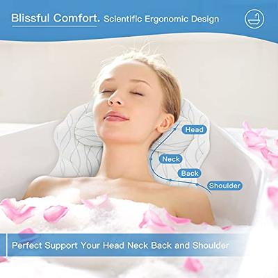 Comfortable 3D Spa Bath Pillow Bathtub Matress Full Body, Filling Ergonomic  Spa Bath Pillow for Luxury Bubble Bath Comfortable Soft Thick Waterproof