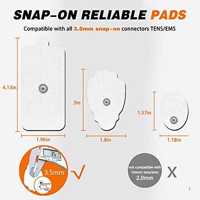 TENS Unit Replacement Pads TENS Unit Pads Snap Electrodes Pads 20Pack  Reusable 35-50 Times Self-Adhesive SM Electrodes Pads Snap On,Compatible  with TENS/EMS Muscle Stimulator Machine - Yahoo Shopping