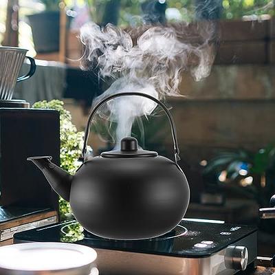 YARDWE Stainless Steel Stove Top Teakettle Whistling Teapot Coffee Pot  Water Kettle Pot Whistling Tea Kettle Induction Cooker Kettle With Anti Hot