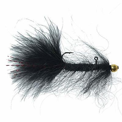 Tungsten Bead BALANCED Leech black Trout fly fishing stillwater flies