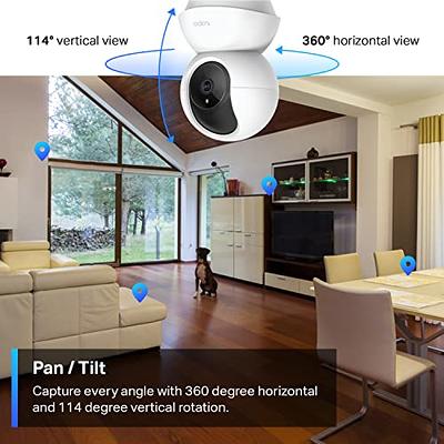 GNCC WiFi Security Camera Outdoor 2K 360° Home Security Camera Surveillance  Camera Wired with Auto Tracking, Color Night Vision, SD & Cloud Storage